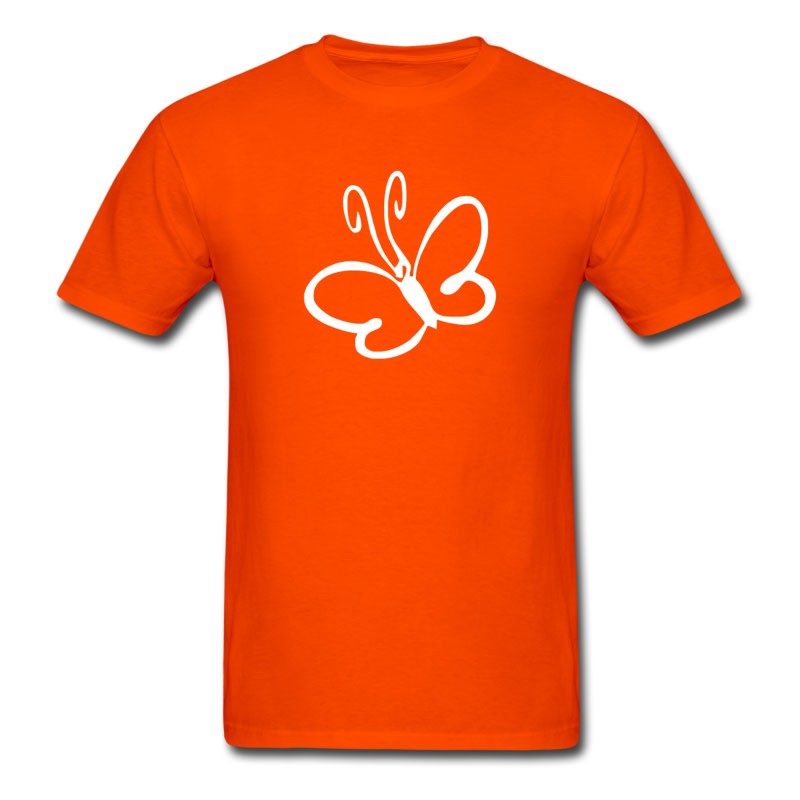 Men's Butterfly Sticker Vinyl T-Shirt