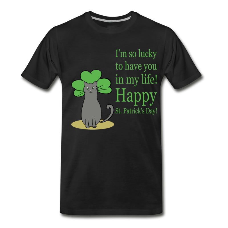 Men's Cat Happy St Patricks Day 27 T-Shirt