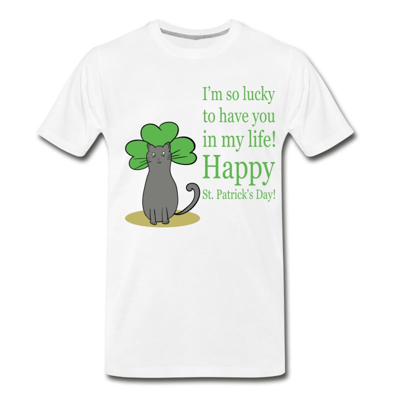 Men's Cat Happy St Patricks Day 27 T-Shirt