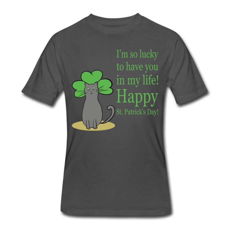 Men's Cat Happy St Patricks Day 27 T-Shirt