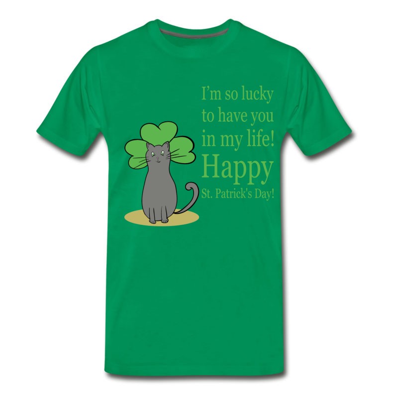 Men's Cat Happy St Patricks Day 27 T-Shirt