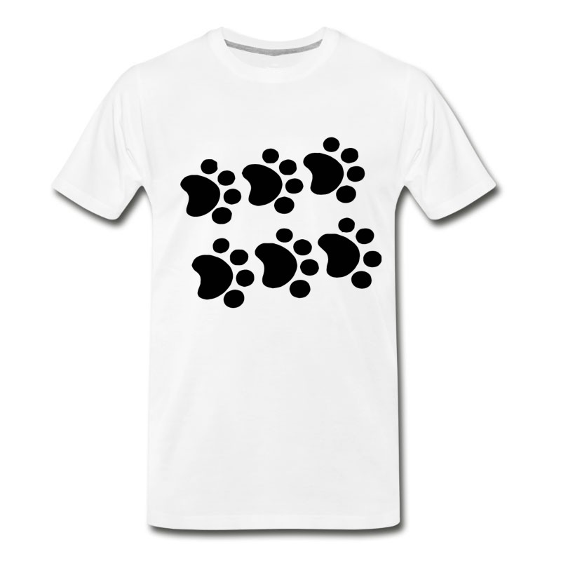 Men's Cat Paw Prints T-Shirt