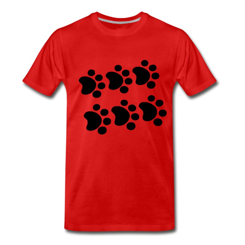 Men's Cat Paw Prints T-Shirt