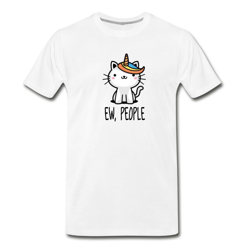 Men's Caticorn Cat Unicorn Ew People Girl Birthday Gift T-Shirt