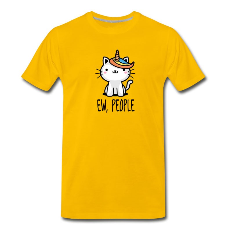 Men's Caticorn Cat Unicorn Ew People Girl Birthday Gift T-Shirt