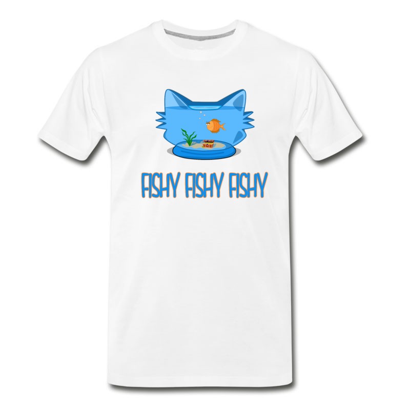 Men's Cats And Fishes Goldfish Aquarium T-Shirt