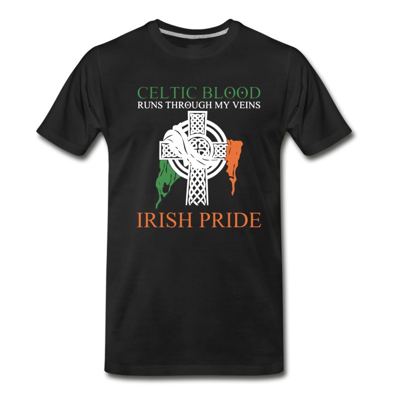 Men's Celtic Blood Runs Through My Veins Irish Pride T-Shirt