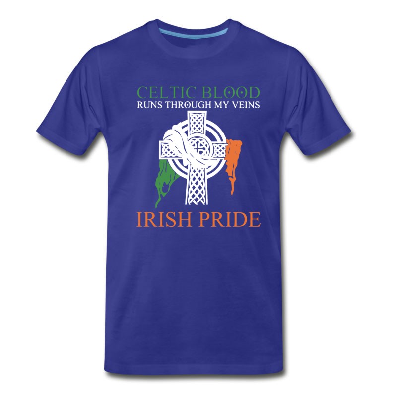 Men's Celtic Blood Runs Through My Veins Irish Pride T-Shirt