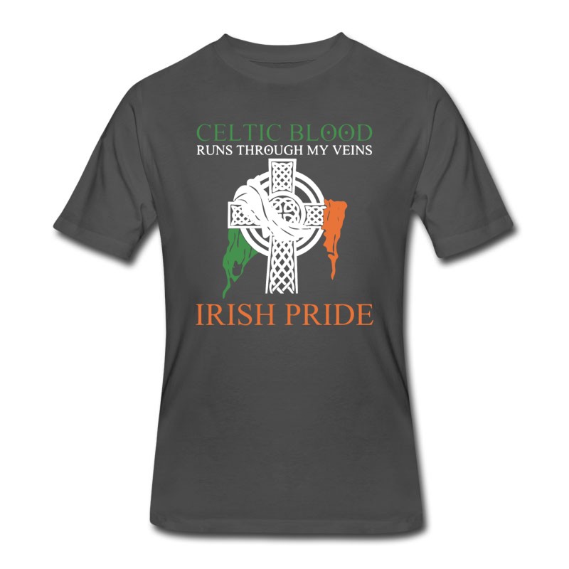 Men's Celtic Blood Runs Through My Veins Irish Pride T-Shirt