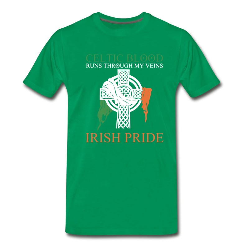 Men's Celtic Blood Runs Through My Veins Irish Pride T-Shirt