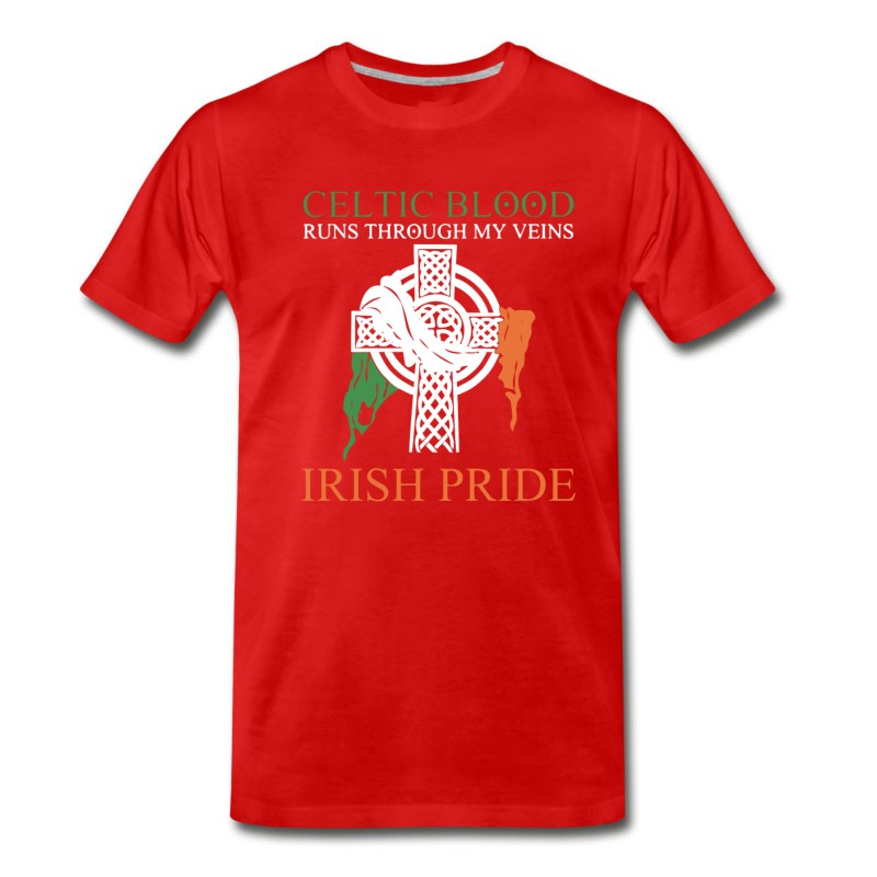 Men's Celtic Blood Runs Through My Veins Irish Pride T-Shirt