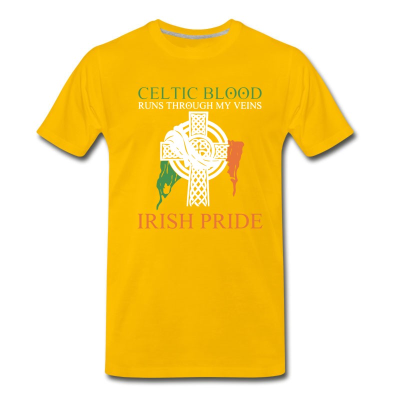 Men's Celtic Blood Runs Through My Veins Irish Pride T-Shirt