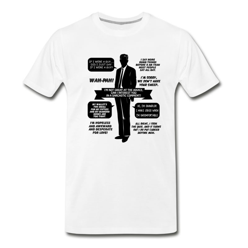 Men's Chandler Bing Quotes. Friends. T-Shirt