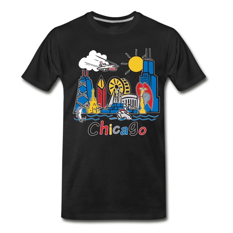 Men's CHICAGO-KIDS-SKYLINE T-Shirt