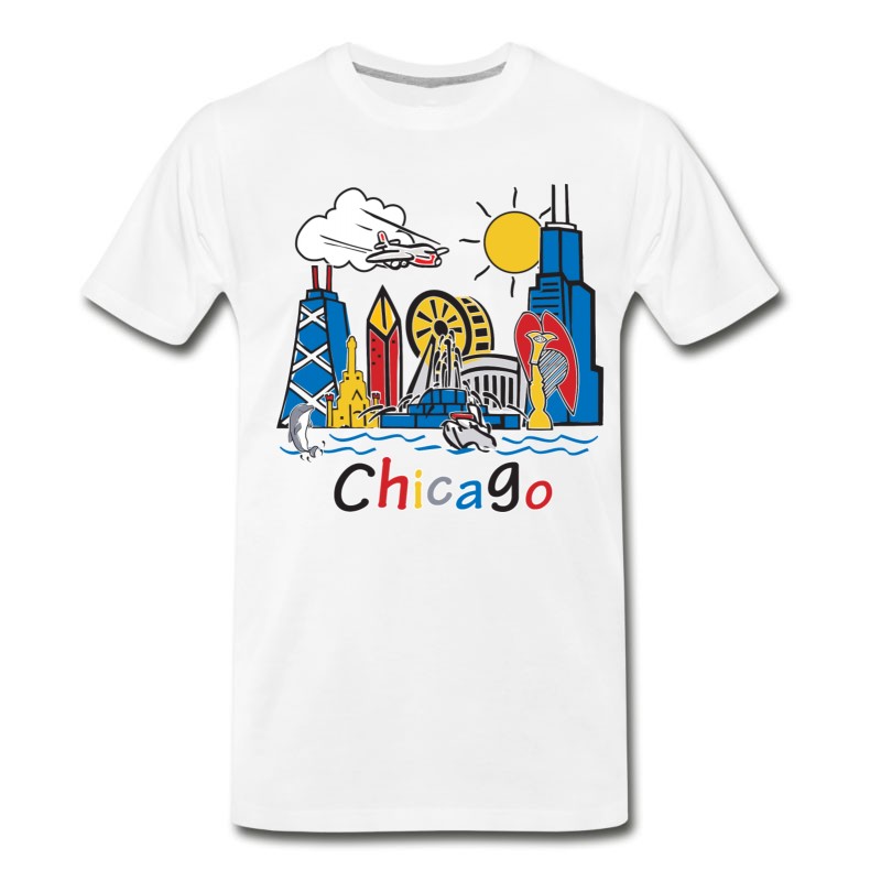 Men's CHICAGO-KIDS-SKYLINE T-Shirt