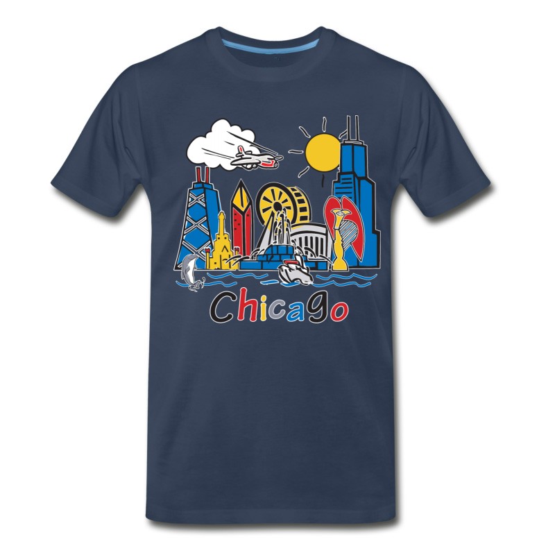 Men's CHICAGO-KIDS-SKYLINE T-Shirt