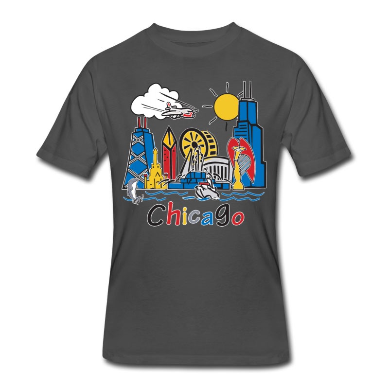 Men's CHICAGO-KIDS-SKYLINE T-Shirt