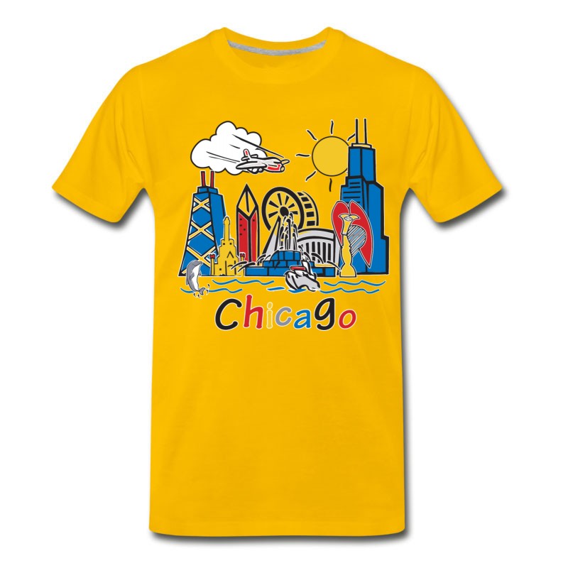 Men's CHICAGO-KIDS-SKYLINE T-Shirt