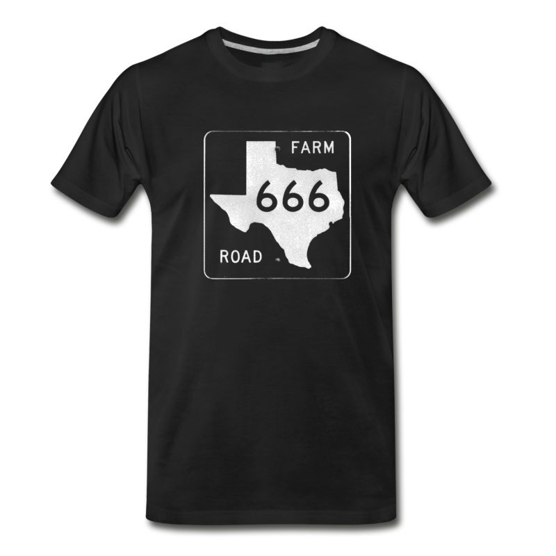 Men's Classic TEXAS FARM ROAD 666 Black T-Shirt T-Shirt