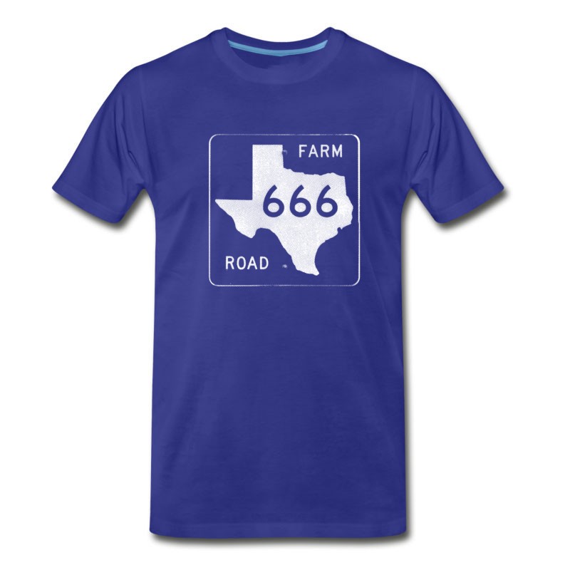 Men's Classic TEXAS FARM ROAD 666 Black T-Shirt T-Shirt