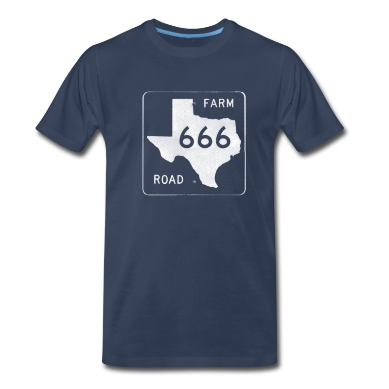 Men's Classic TEXAS FARM ROAD 666 Black T-Shirt T-Shirt