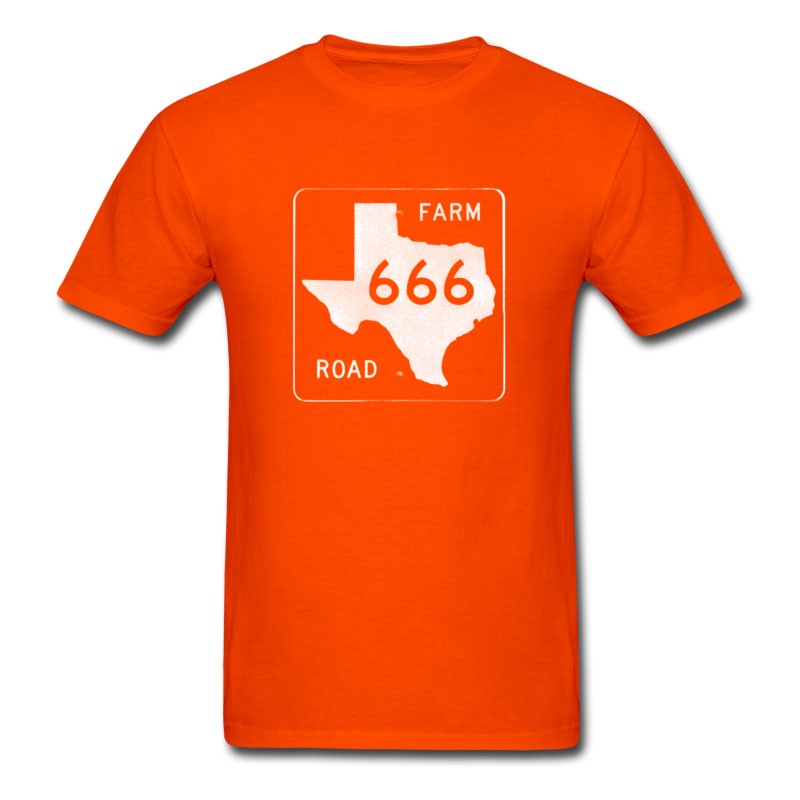 Men's Classic TEXAS FARM ROAD 666 Black T-Shirt T-Shirt