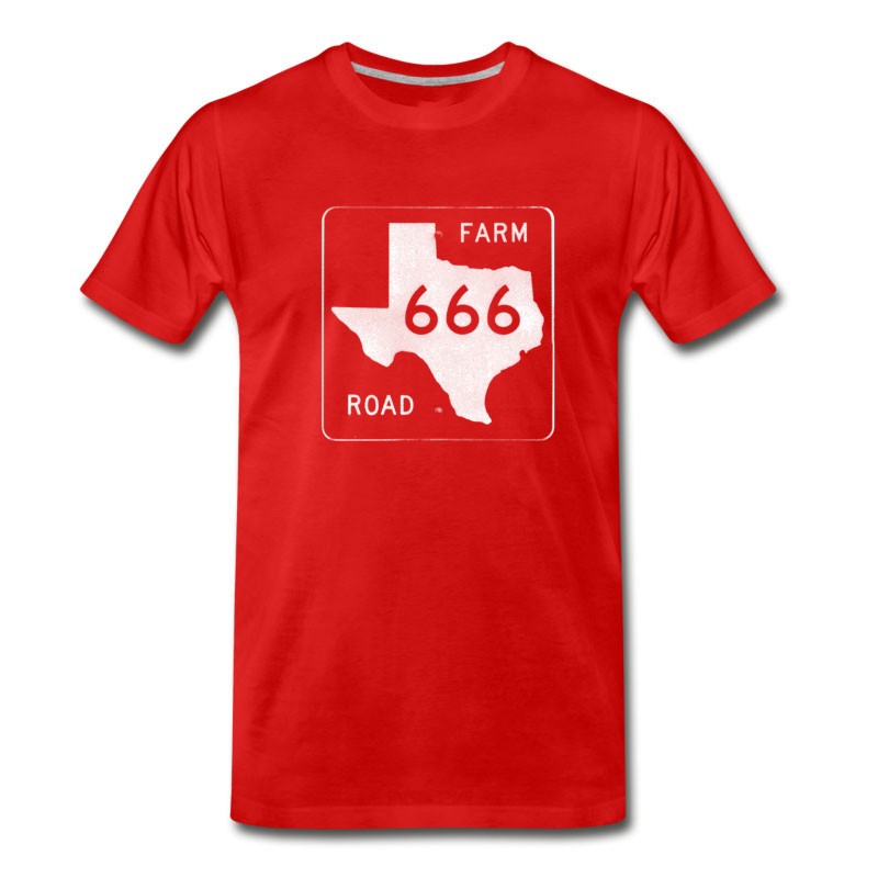 Men's Classic TEXAS FARM ROAD 666 Black T-Shirt T-Shirt