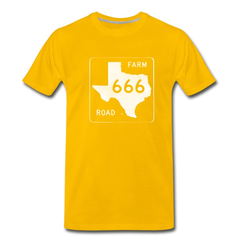 Men's Classic TEXAS FARM ROAD 666 Black T-Shirt T-Shirt