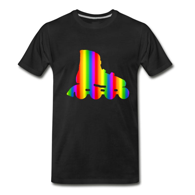 Men's Colorful Inline Skate Rainbow T-Shirt