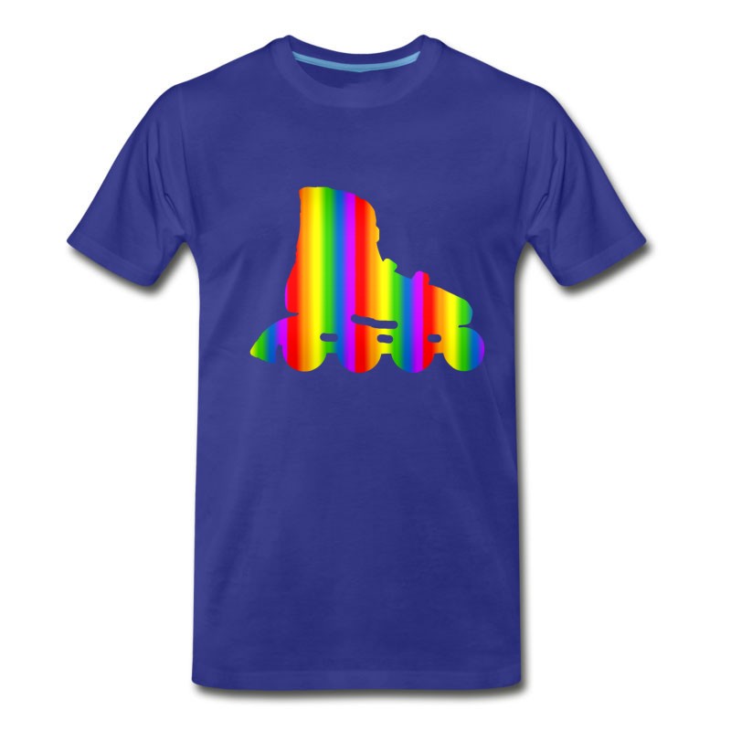 Men's Colorful Inline Skate Rainbow T-Shirt