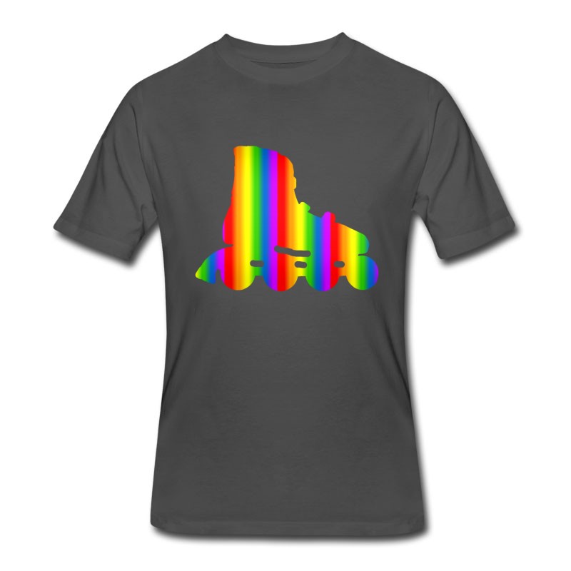 Men's Colorful Inline Skate Rainbow T-Shirt