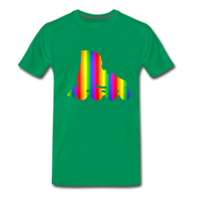 Men's Colorful Inline Skate Rainbow T-Shirt