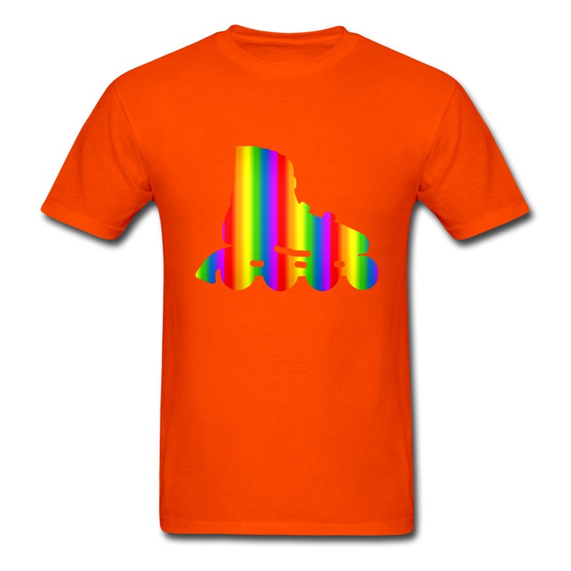 Men's Colorful Inline Skate Rainbow T-Shirt