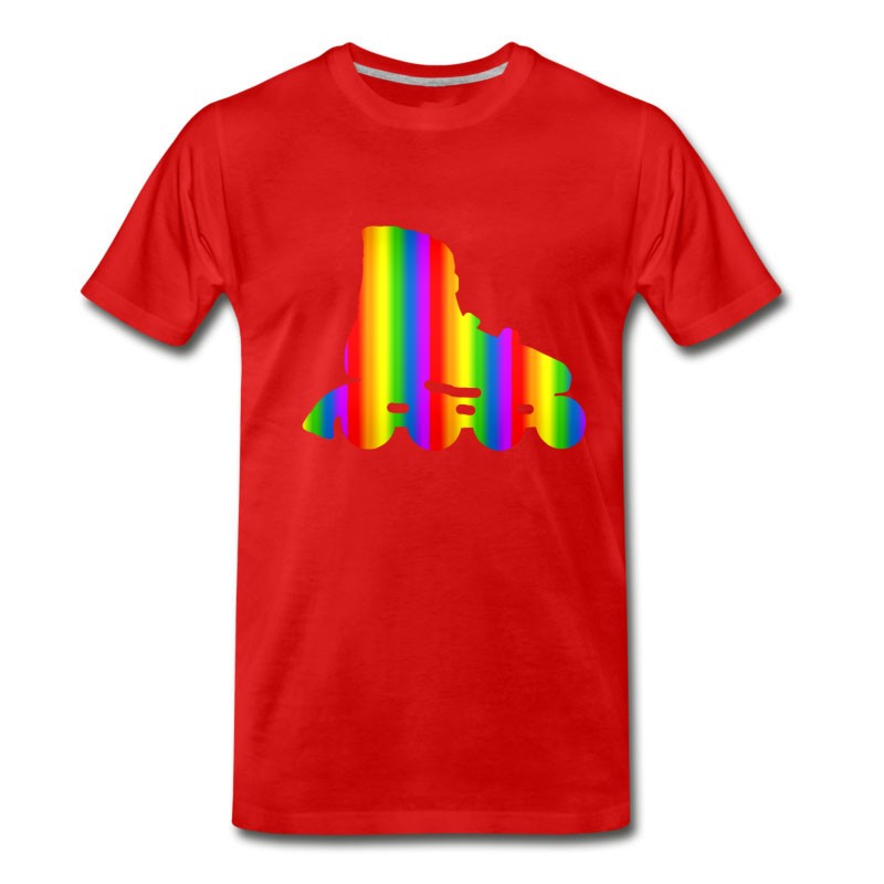 Men's Colorful Inline Skate Rainbow T-Shirt