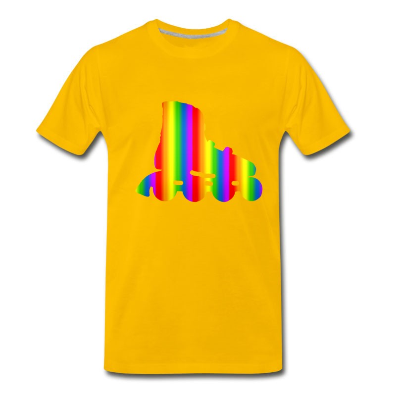 Men's Colorful Inline Skate Rainbow T-Shirt