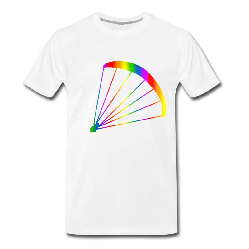 Men's Colorful Paraglider Rainbow T-Shirt