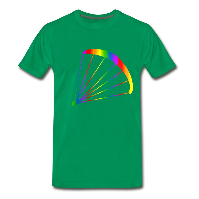 Men's Colorful Paraglider Rainbow T-Shirt