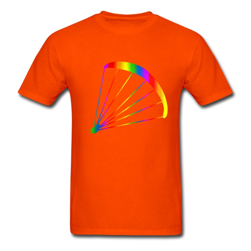 Men's Colorful Paraglider Rainbow T-Shirt