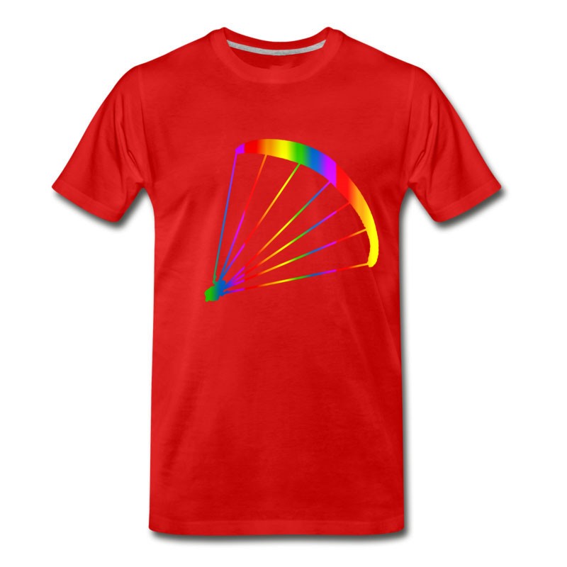 Men's Colorful Paraglider Rainbow T-Shirt