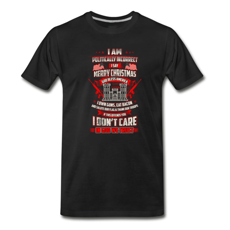 Men's Combat Engineer Tshirt I Say Merry Christmas Com T-Shirt