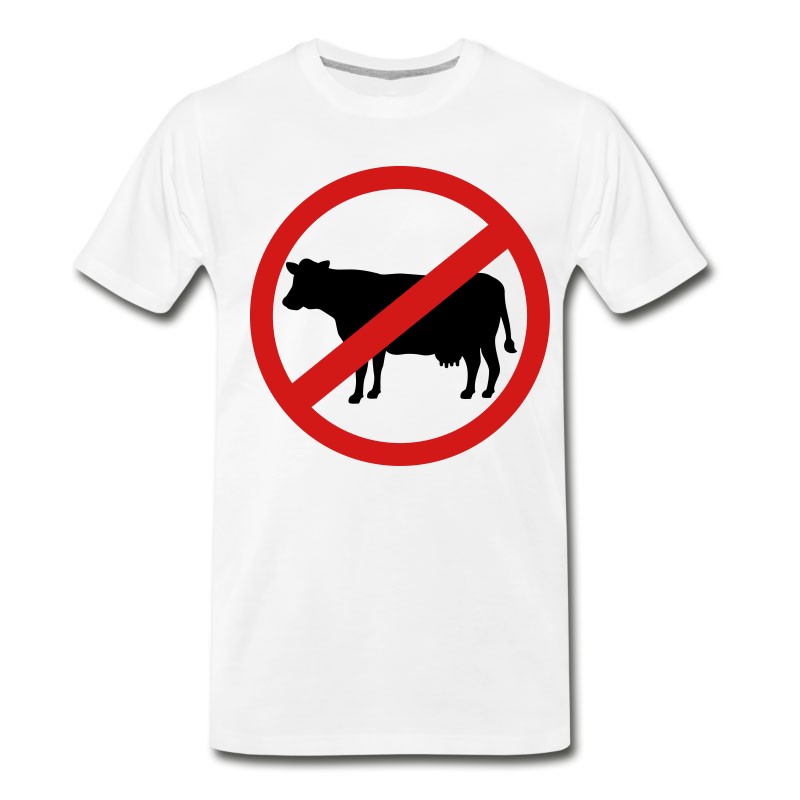 Men's Cow - No Meat Or Steak T-Shirt