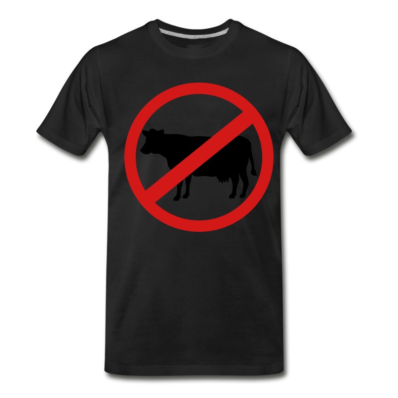 Men's Cow - No Meat Or Steak T-Shirt