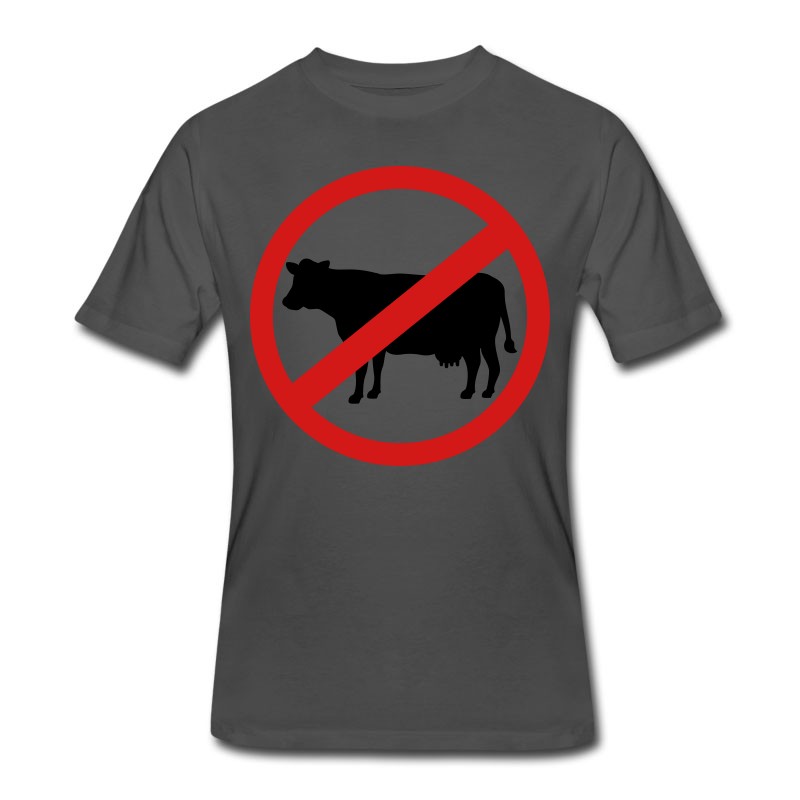 Men's Cow - No Meat Or Steak T-Shirt