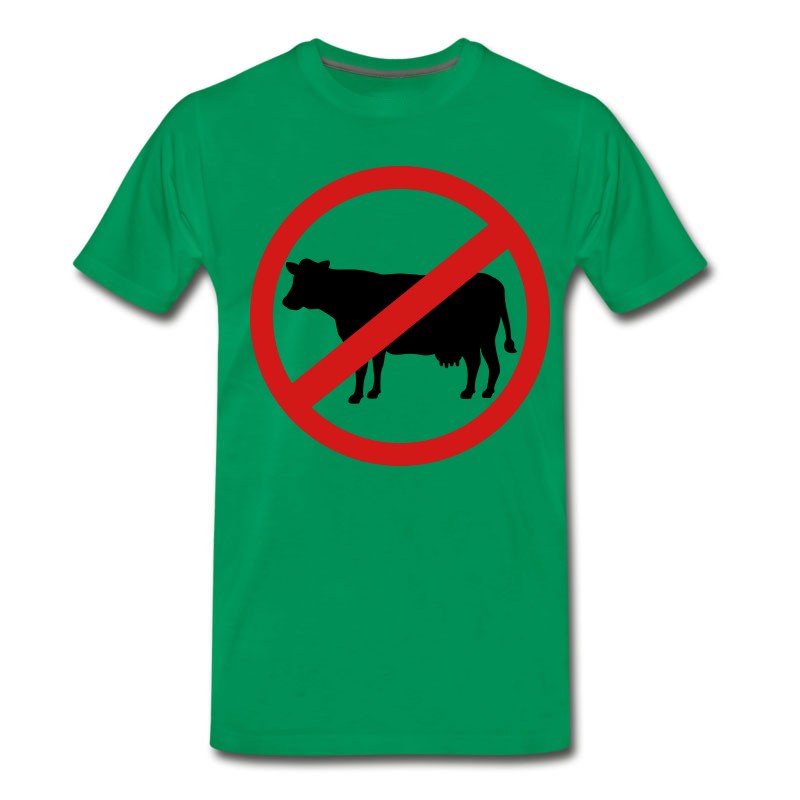 Men's Cow - No Meat Or Steak T-Shirt