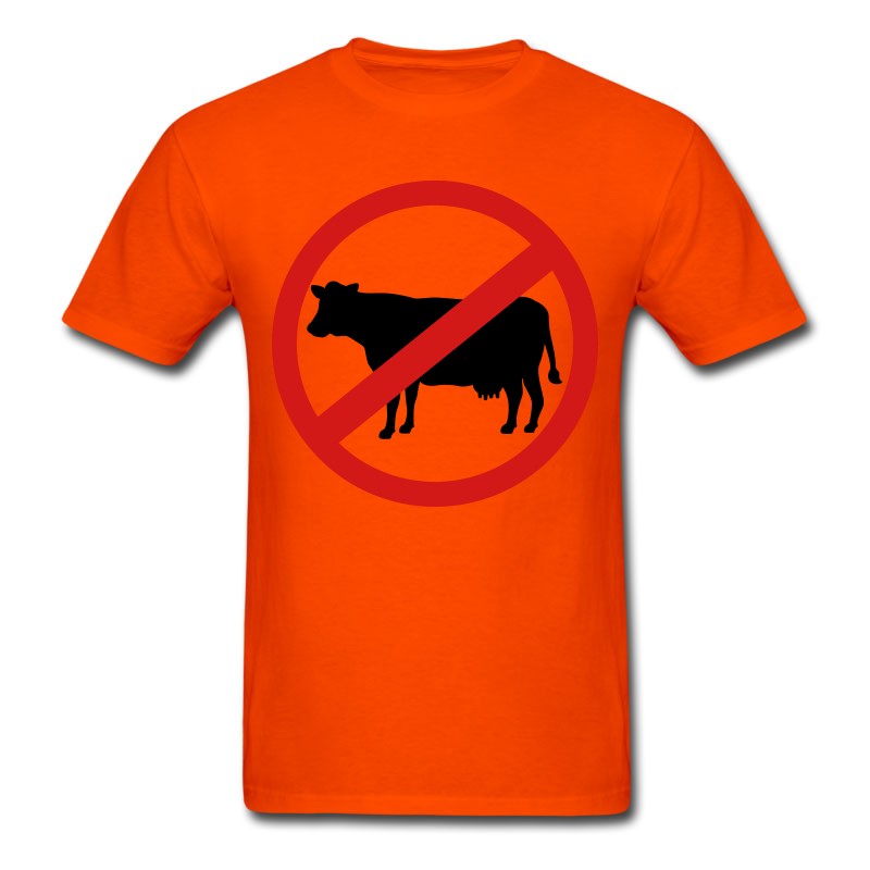 Men's Cow - No Meat Or Steak T-Shirt