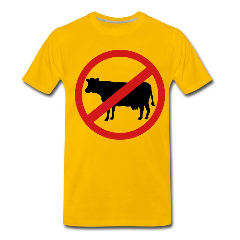 Men's Cow - No Meat Or Steak T-Shirt