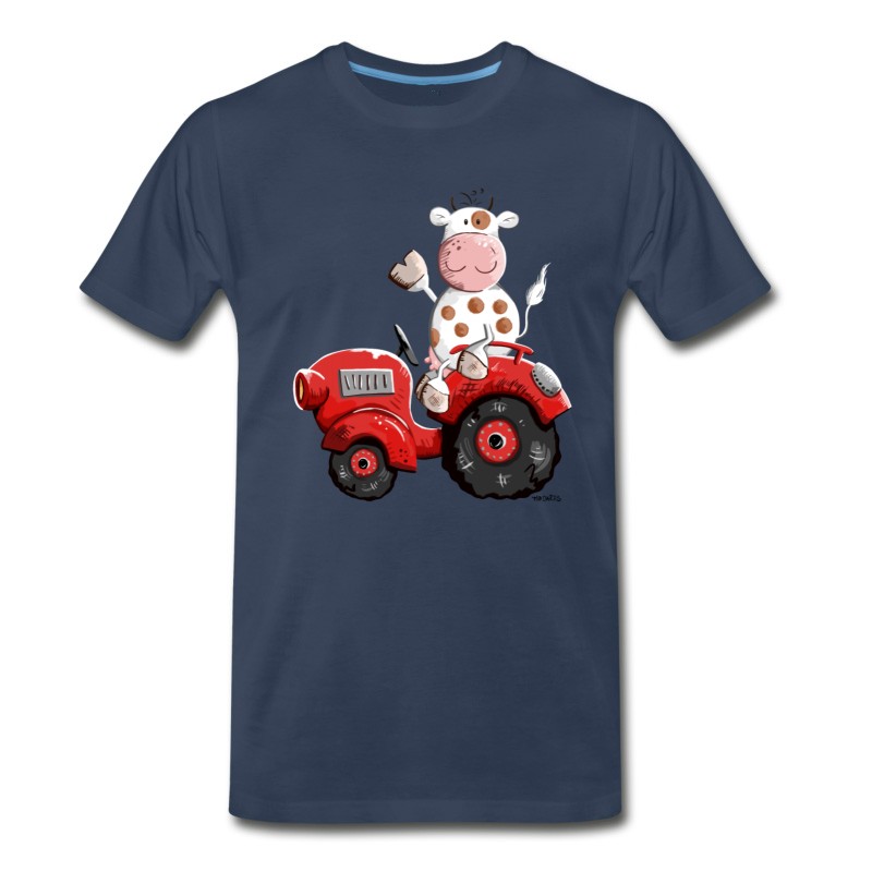 Men's Cow Drives Tractor - Cows - Funny - Gift - Farm T-Shirt