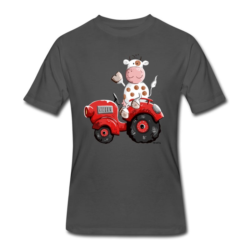 Men's Cow Drives Tractor - Cows - Funny - Gift - Farm T-Shirt