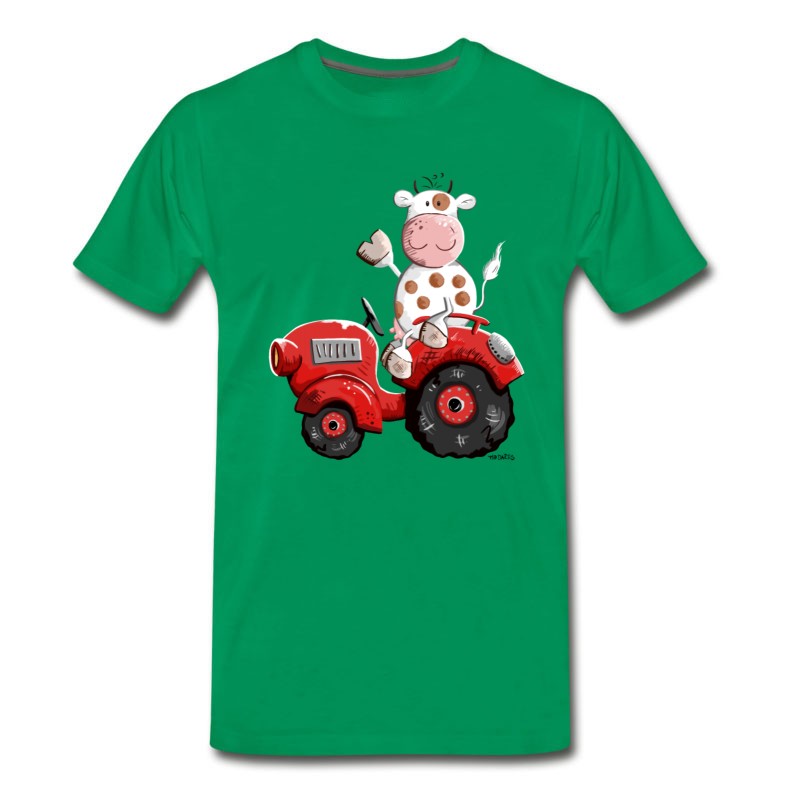 Men's Cow Drives Tractor - Cows - Funny - Gift - Farm T-Shirt