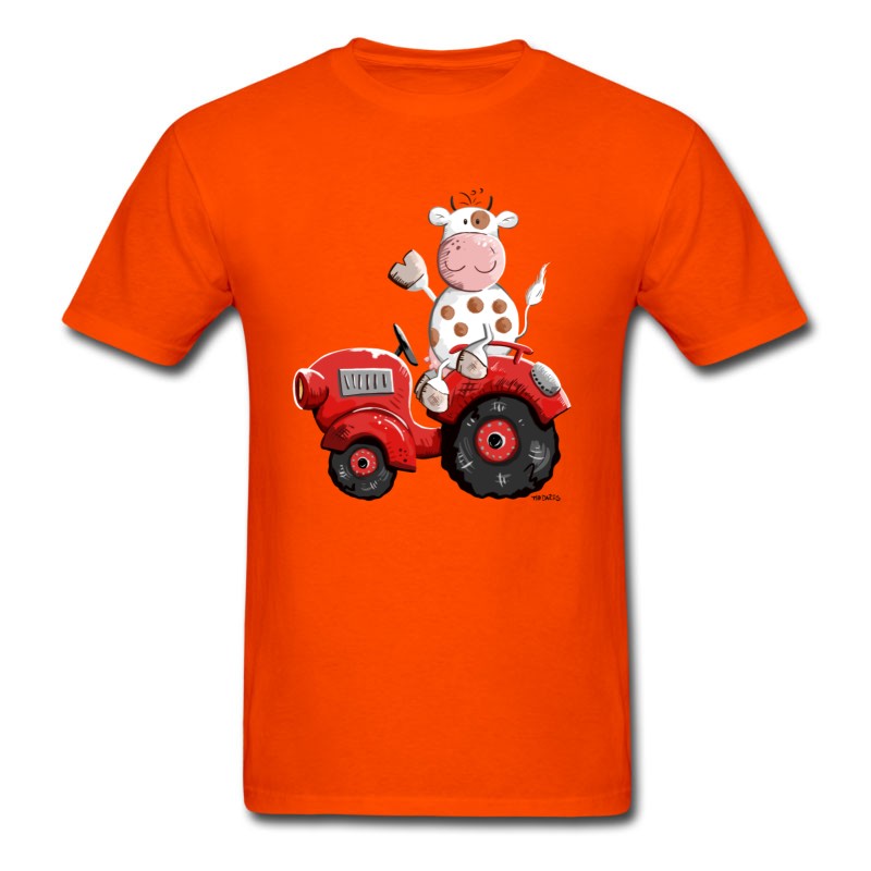 Men's Cow Drives Tractor - Cows - Funny - Gift - Farm T-Shirt